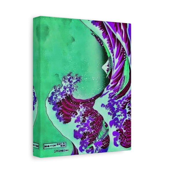 Purple Great Wave - Canvas Poster