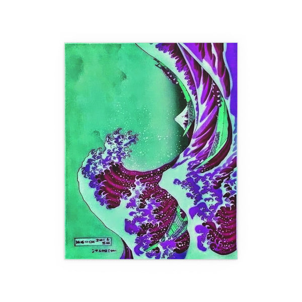Purple Great Wave - Silk Poster