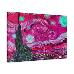 Star Night Fuchsia - Canvas Poster