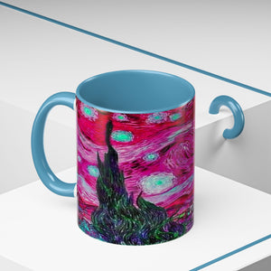 Star Night Fuchsia - Coffee Mug - 11oz