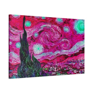Star Night Fuchsia - Canvas Poster