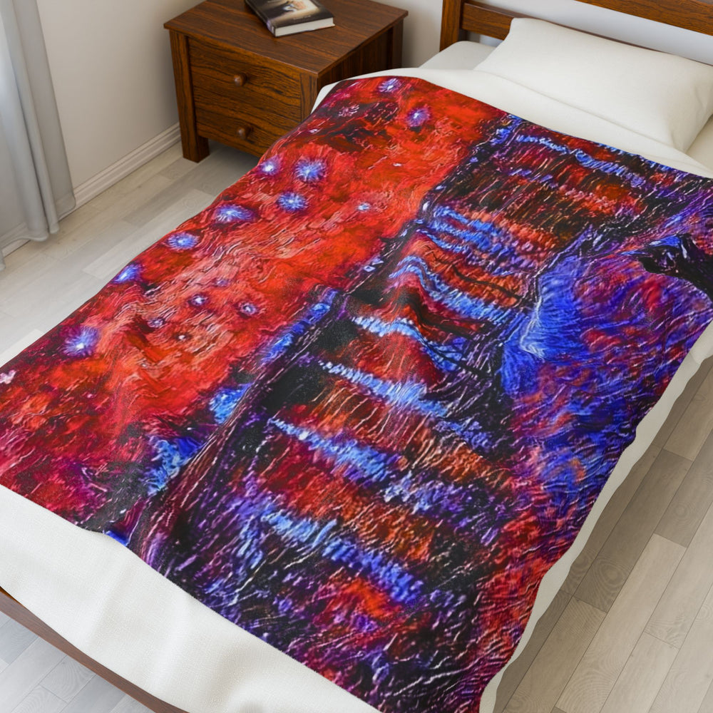 Rhone Orange - Velveteen Plush Blanket