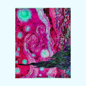 Star Night Fuchsia - Matte Poster