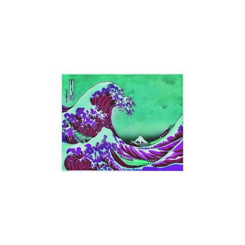 Purple Great Wave - Silk Poster
