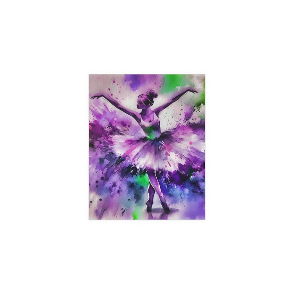 Polychrome Ballet Purple - Silk Poster