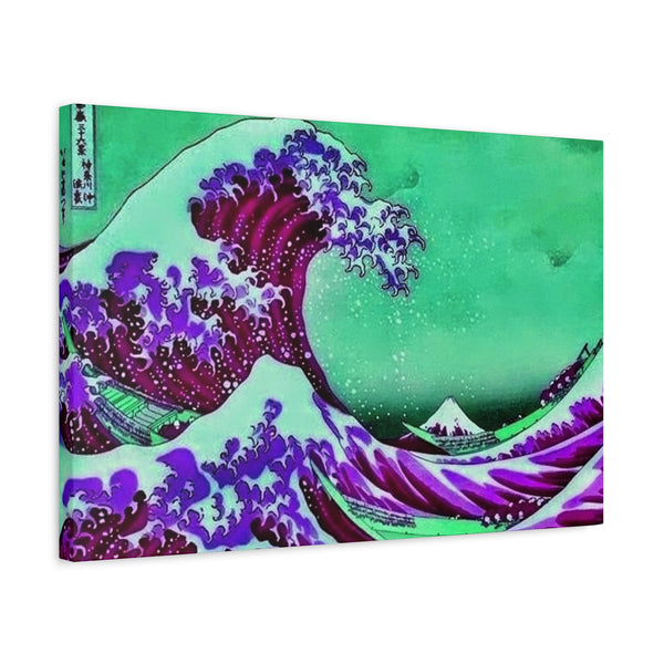 Purple Great Wave - Canvas Poster