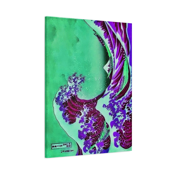 Purple Great Wave - Canvas Poster