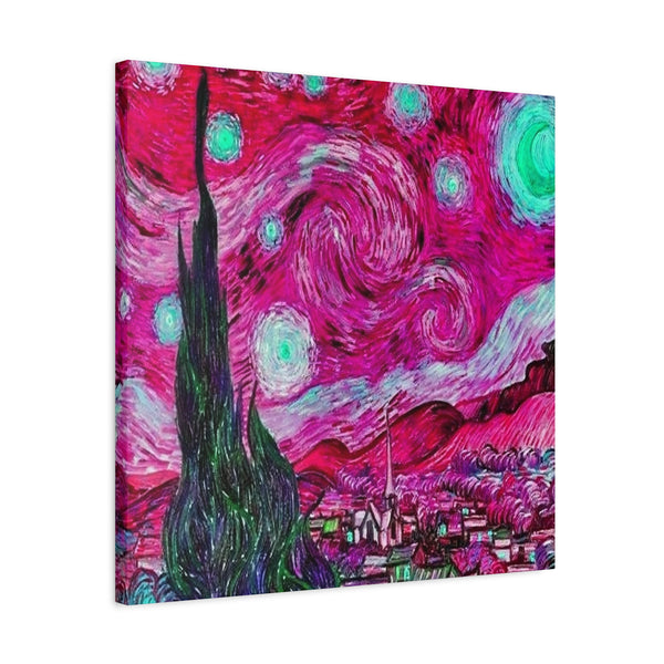 Star Night Fuchsia - Canvas Poster