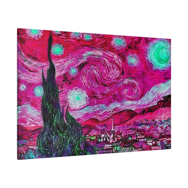Star Night Fuchsia - Canvas Poster