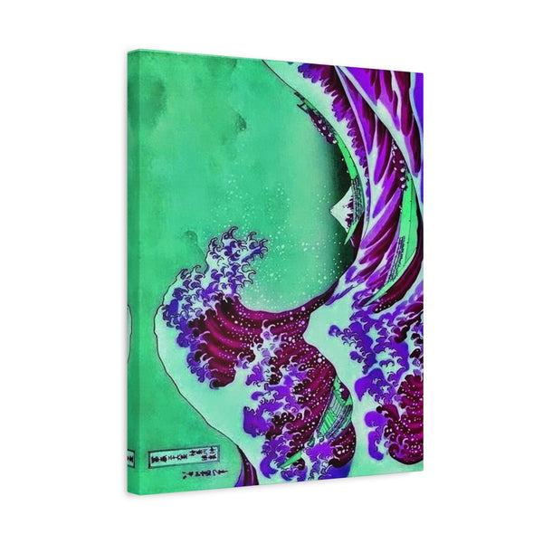 Purple Great Wave - Canvas Poster