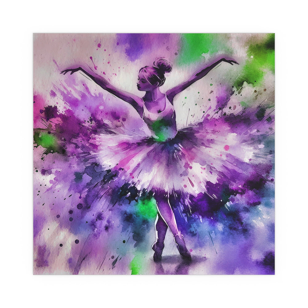 Polychrome Ballet Purple - Silk Poster