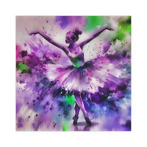 Polychrome Ballet Purple - Silk Poster