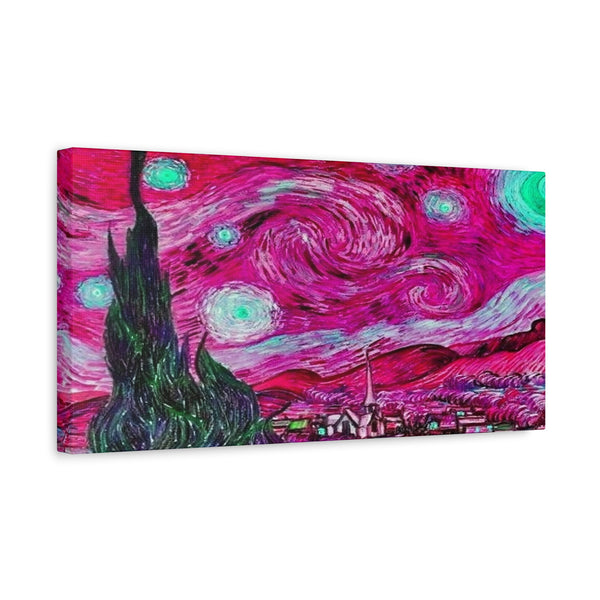 Star Night Fuchsia - Canvas Poster