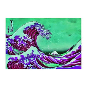 Purple Great Wave - Silk Poster