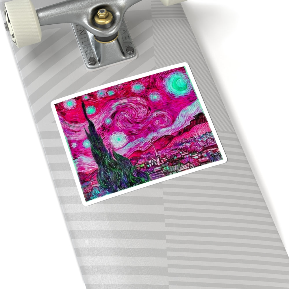 Star Night Fuchsia - Vinyl Rectangle Sticker