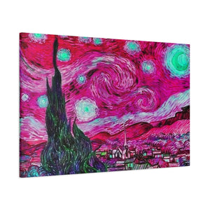 Star Night Fuchsia - Canvas Poster