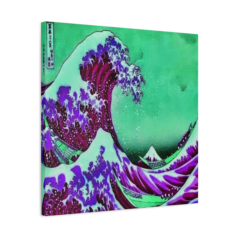 Purple Great Wave - Canvas Poster