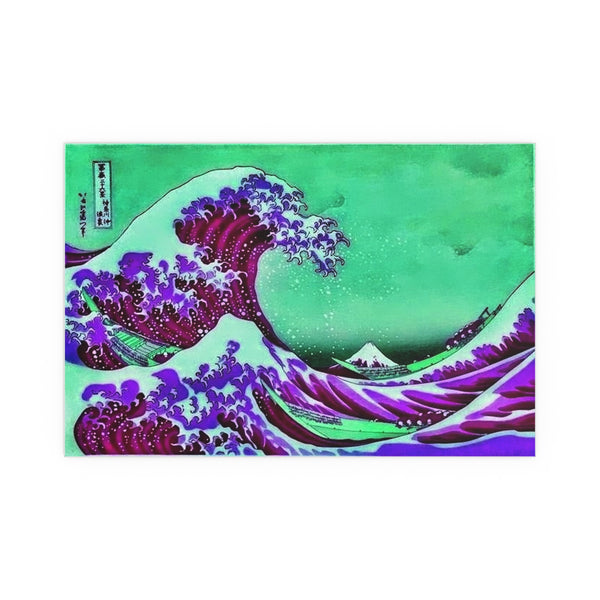 Purple Great Wave - Silk Poster