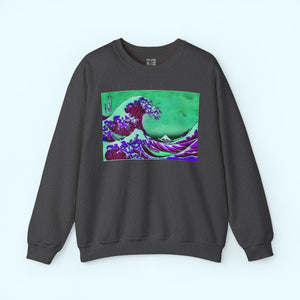 Purple Great Wave - Crewneck