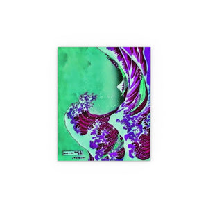 Purple Great Wave - Silk Poster