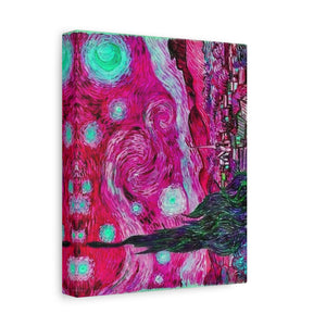 Star Night Fuchsia - Canvas Poster