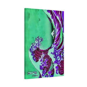 Purple Great Wave - Canvas Poster