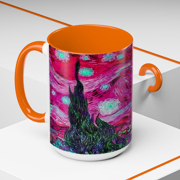 Star Night Fuchsia - Coffee Mug - 15oz