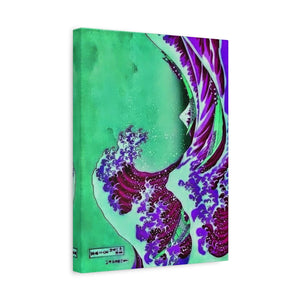 Purple Great Wave - Canvas Poster