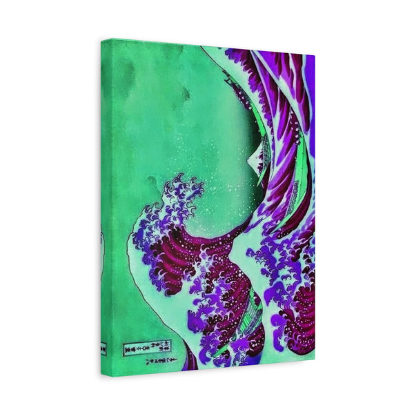 Purple Great Wave - Canvas Poster