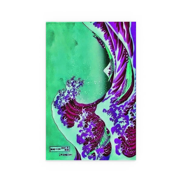 Purple Great Wave - Silk Poster