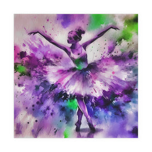 Polychrome Ballet Purple - Silk Poster