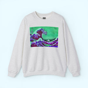 Purple Great Wave - Crewneck