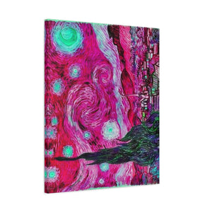 Star Night Fuchsia - Canvas Poster