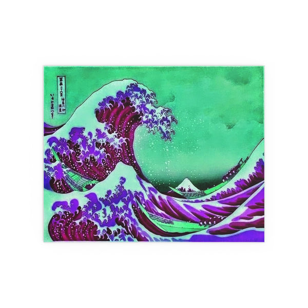 Purple Great Wave - Silk Poster