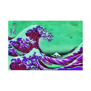 Purple Great Wave - Silk Poster