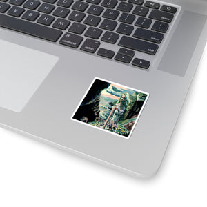 Cliff Over The Sea - Vinyl Square Sticker