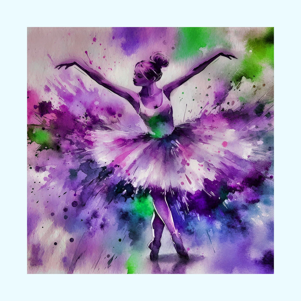 Polychrome Ballet Purple - Matte Poster