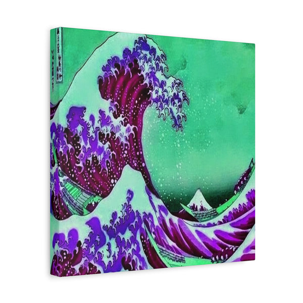 Purple Great Wave - Canvas Poster