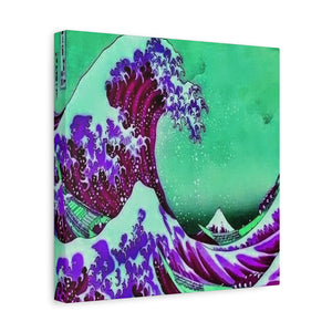 Purple Great Wave - Canvas Poster
