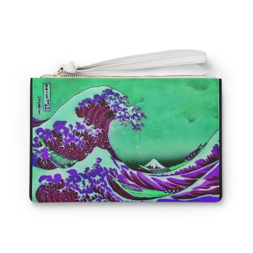 Purple Great Wave - Clutch Bag