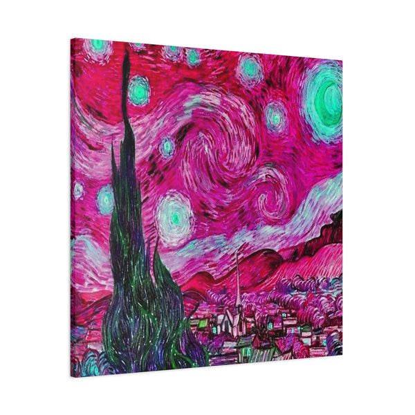 Star Night Fuchsia - Canvas Poster