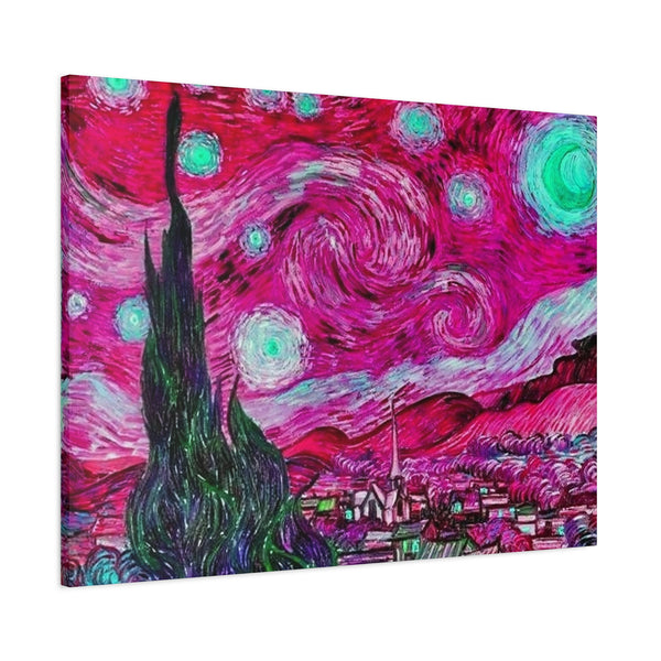 Star Night Fuchsia - Canvas Poster