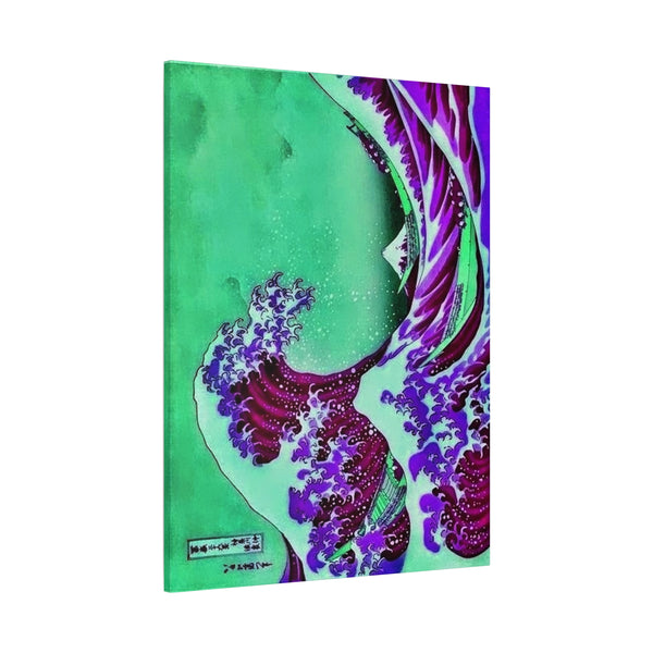 Purple Great Wave - Canvas Poster