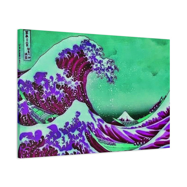 Purple Great Wave - Canvas Poster