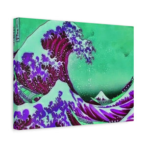 Purple Great Wave - Canvas Poster