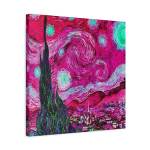 Star Night Fuchsia - Canvas Poster