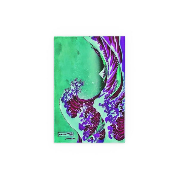 Purple Great Wave - Silk Poster