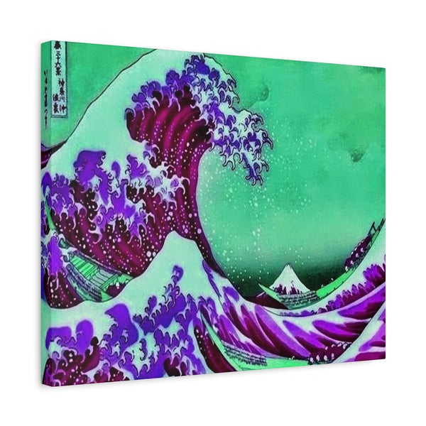 Purple Great Wave - Canvas Poster