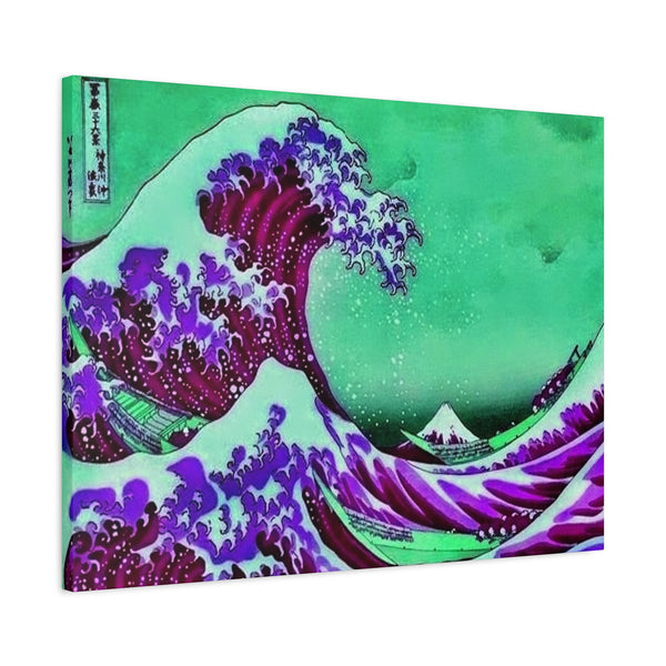 Purple Great Wave - Canvas Poster