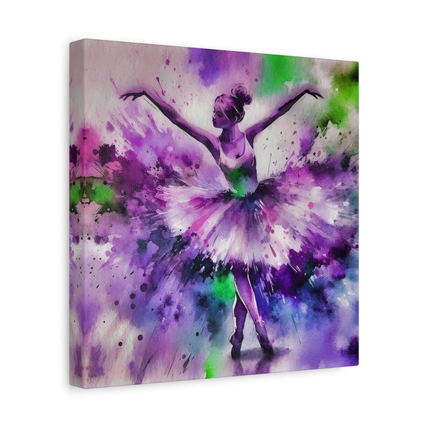 Polychrome Ballet Purple - Canvas Poster